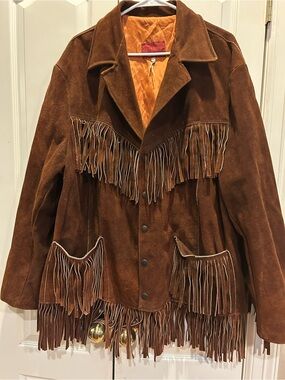 Vintage Chevalier fringe leather hippie cowboy jacket